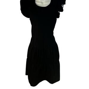 Pomander Place by Tuckernuck Black Corrine Flutter Sleeve Cotton Dress | Small